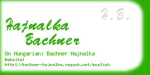 hajnalka bachner business card